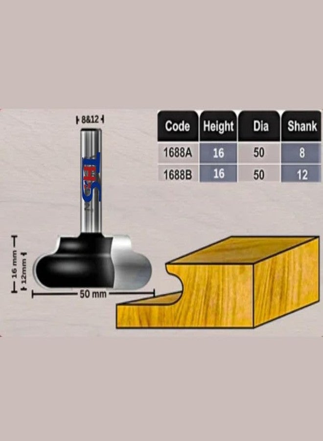THS Handle Less Door Router Bit (?J? Profile) Finger Pull Bit Shank 12mm - Image 5